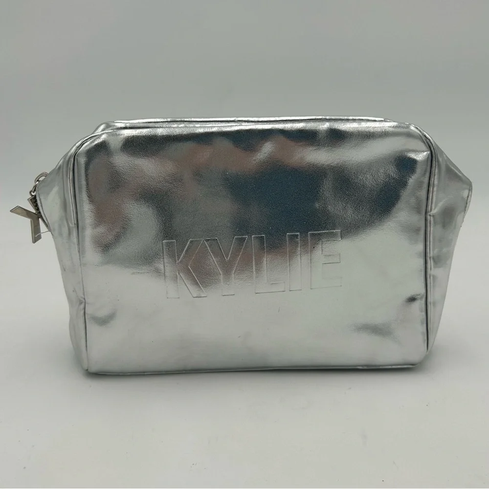 Kylie Cosmetics Silver Cosmetic Holiday Makeup Bag